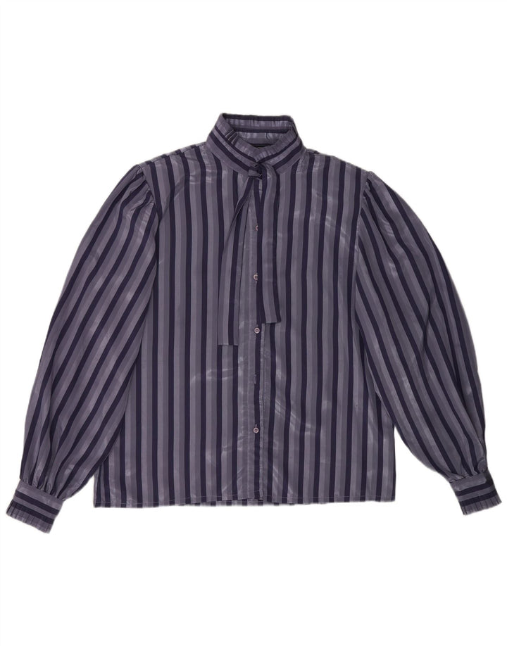 Blusa camisa feminina Jacques Vert Reino Unido 16 listrado azul grande