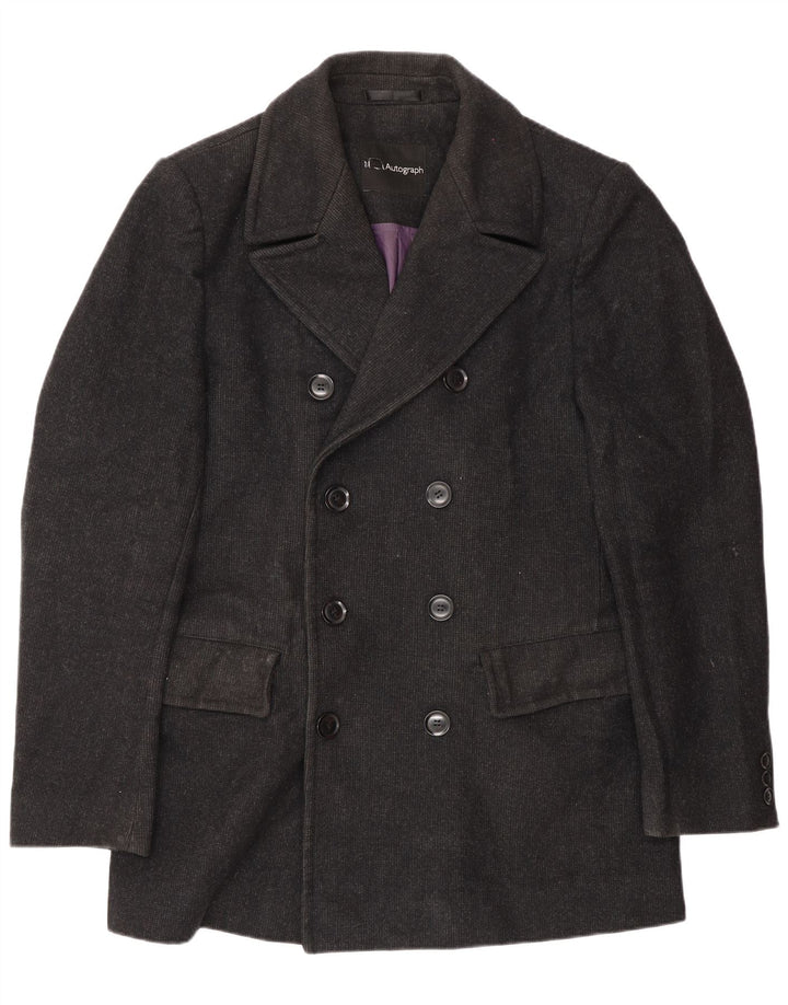 Casaco masculino Marks & Spencer Pea UK 38 lã preta média