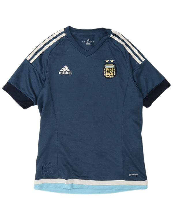 Adidas Mens Argentina National football Graphic Camiseta Top Pequeno Azul