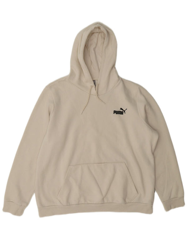 Puma feminino moletom com capuz UK 18 XL algodão branco
