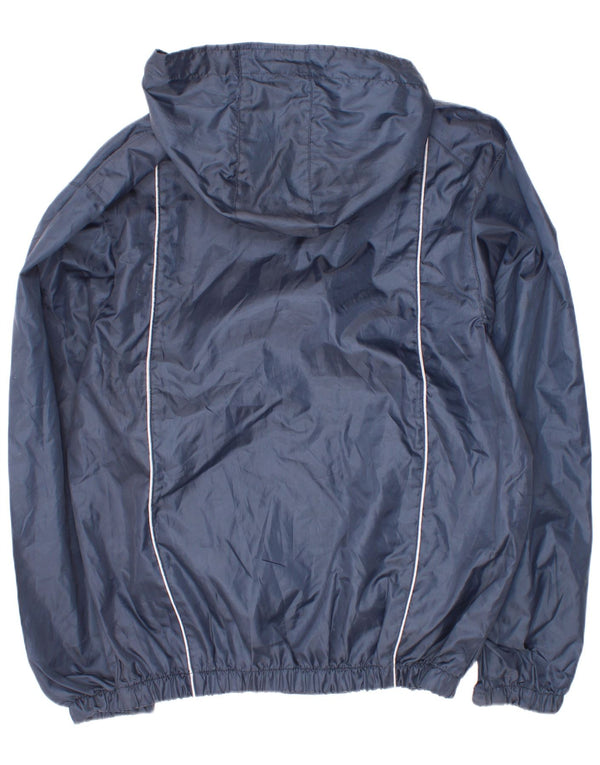 Jaqueta de chuva com capuz para meninos Umbro 11-12 anos grande poliéster azul marinho