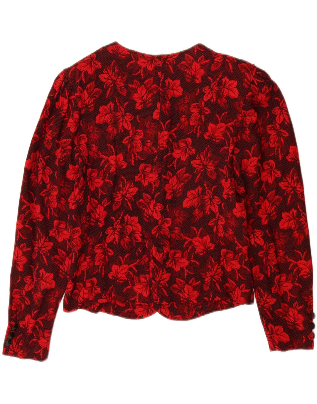 Cardigan feminino vintage IT 44 viscose floral vermelha média