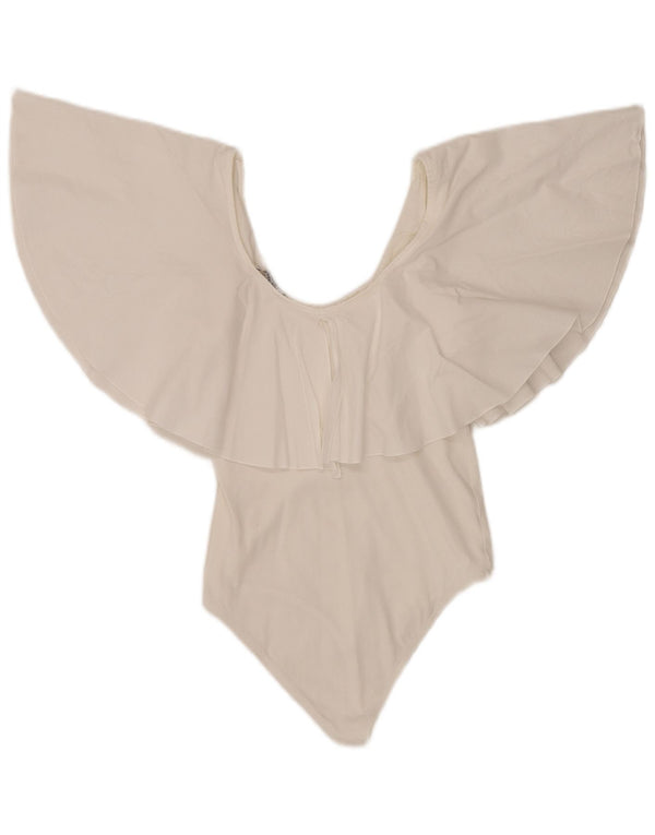 Zara Womens Swimwear UK 10 Pequeno Branco