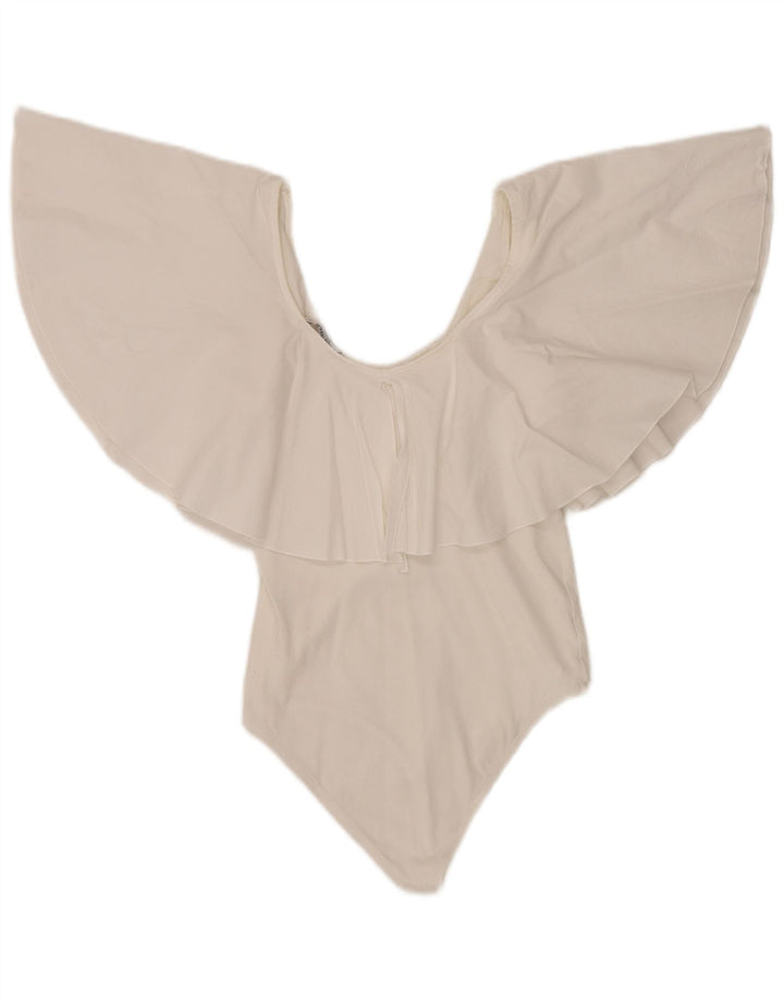 Zara Womens Swimwear UK 10 Pequeno Branco