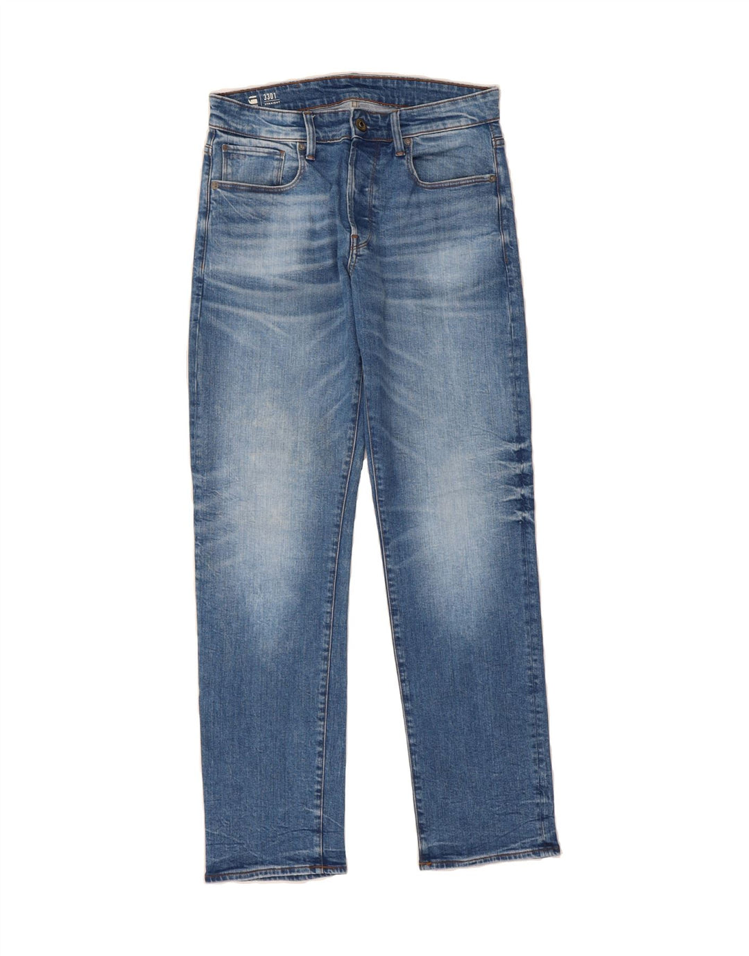 G-STAR Mens 3301 Straight Jeans W30 L32 Blue Cotton Vintage G-Star and Second-Hand G-Star from Messina Hembry 