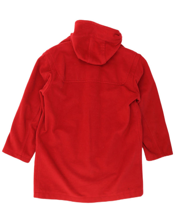 Sisley Womens Hooded Oversized Duffle Coat Reino Unido 16 Grande Lã Vermelha