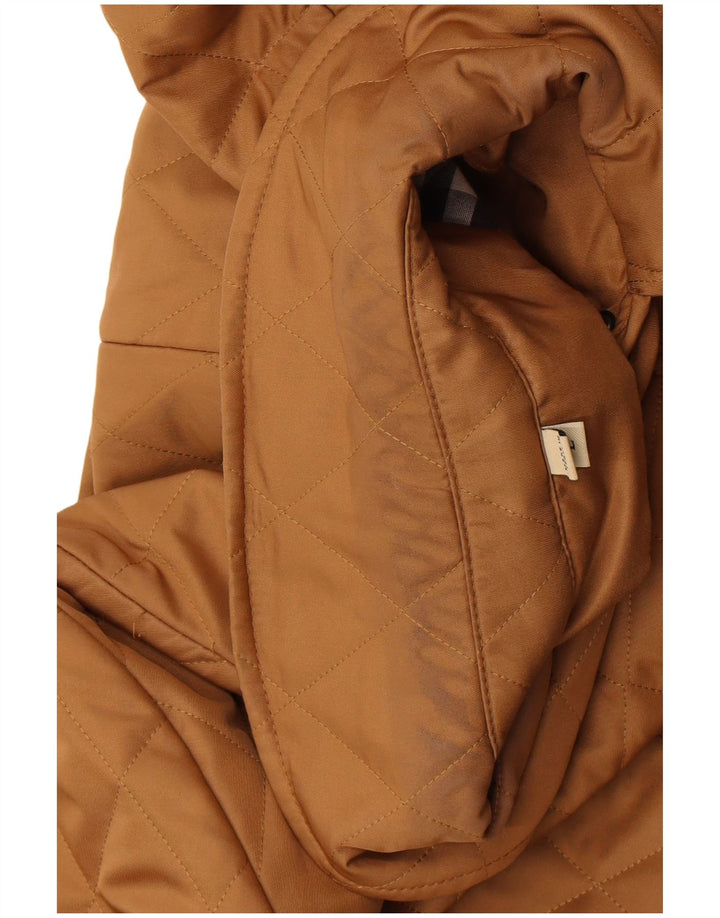 Jaqueta acolchoada feminina Burberry Reino Unido 16 grande algodão bege