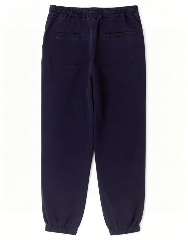 Calça jogger feminina Fat Face Chino Reino Unido 12 Médio W32 L28 Azul marinho