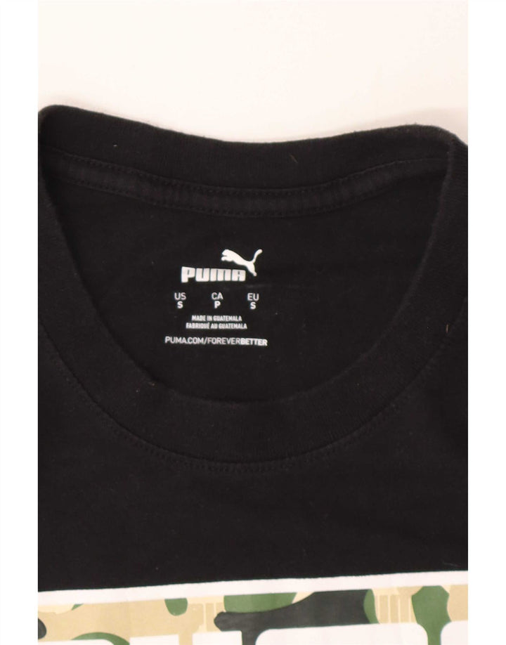 Puma Camiseta Masculina Graphic Top Pequeno Preto