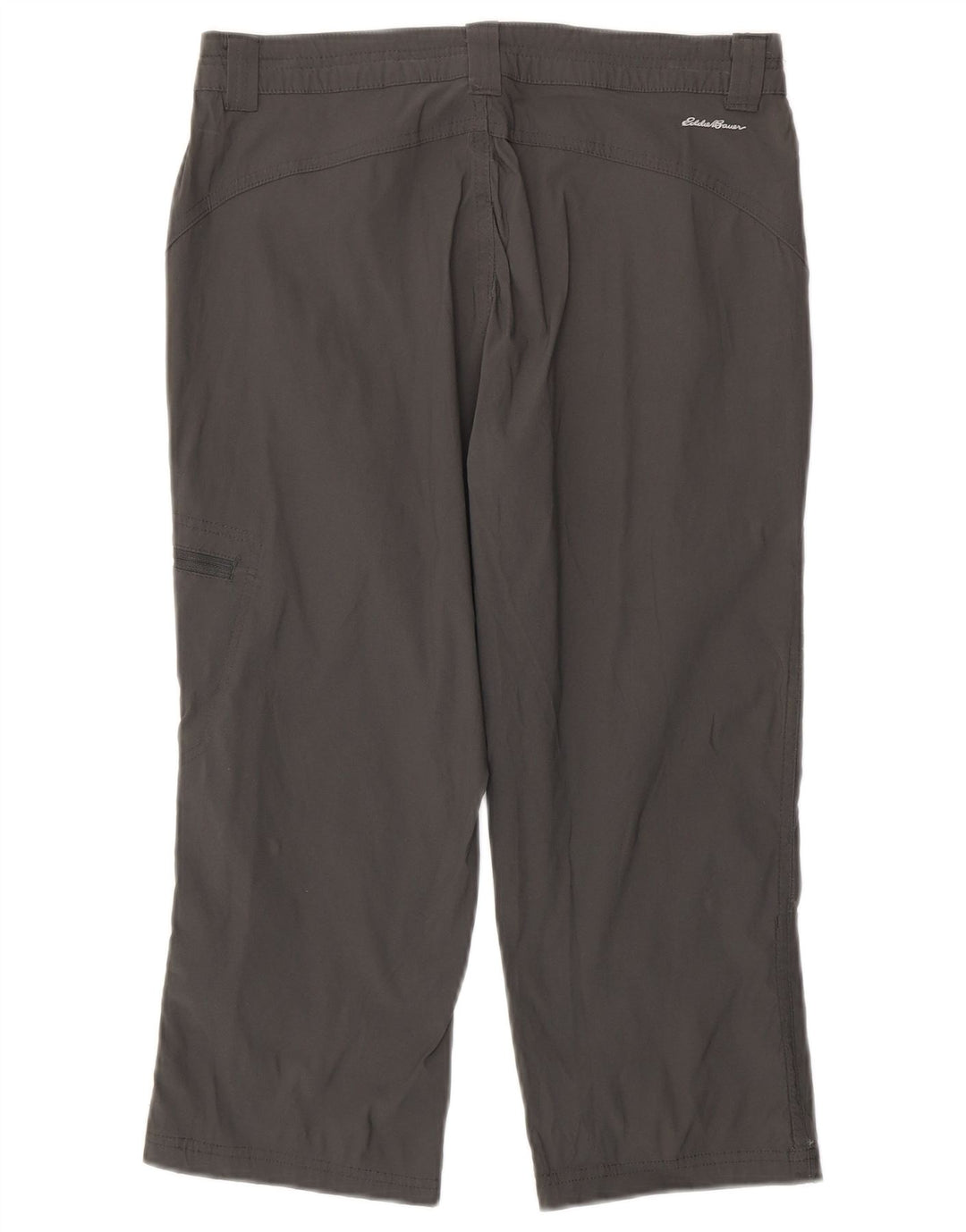 EDDIE BAUER Calça feminina reta cargo capri US 4 pequena W30 L21 cinza
