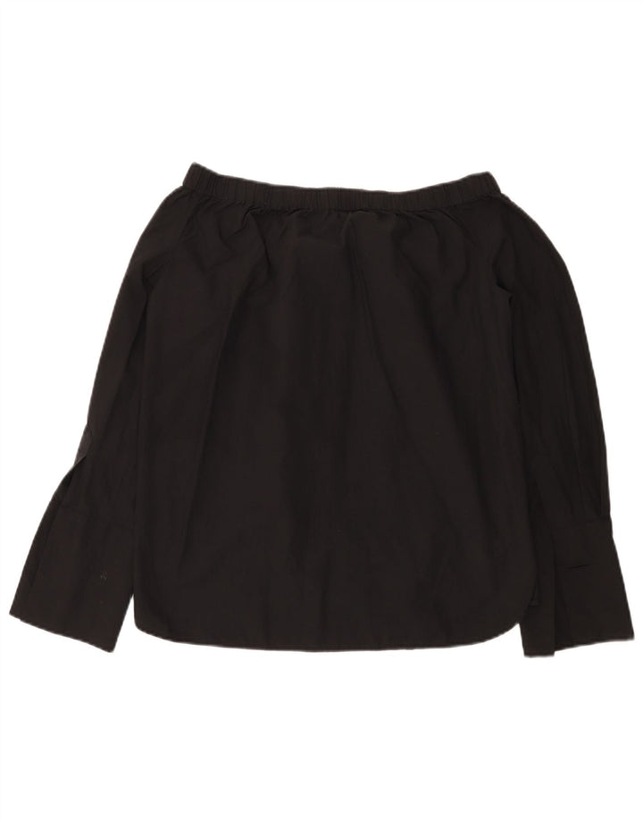 Zara Womens Oversized Off Ombro Top Reino Unido 6 XS Preto