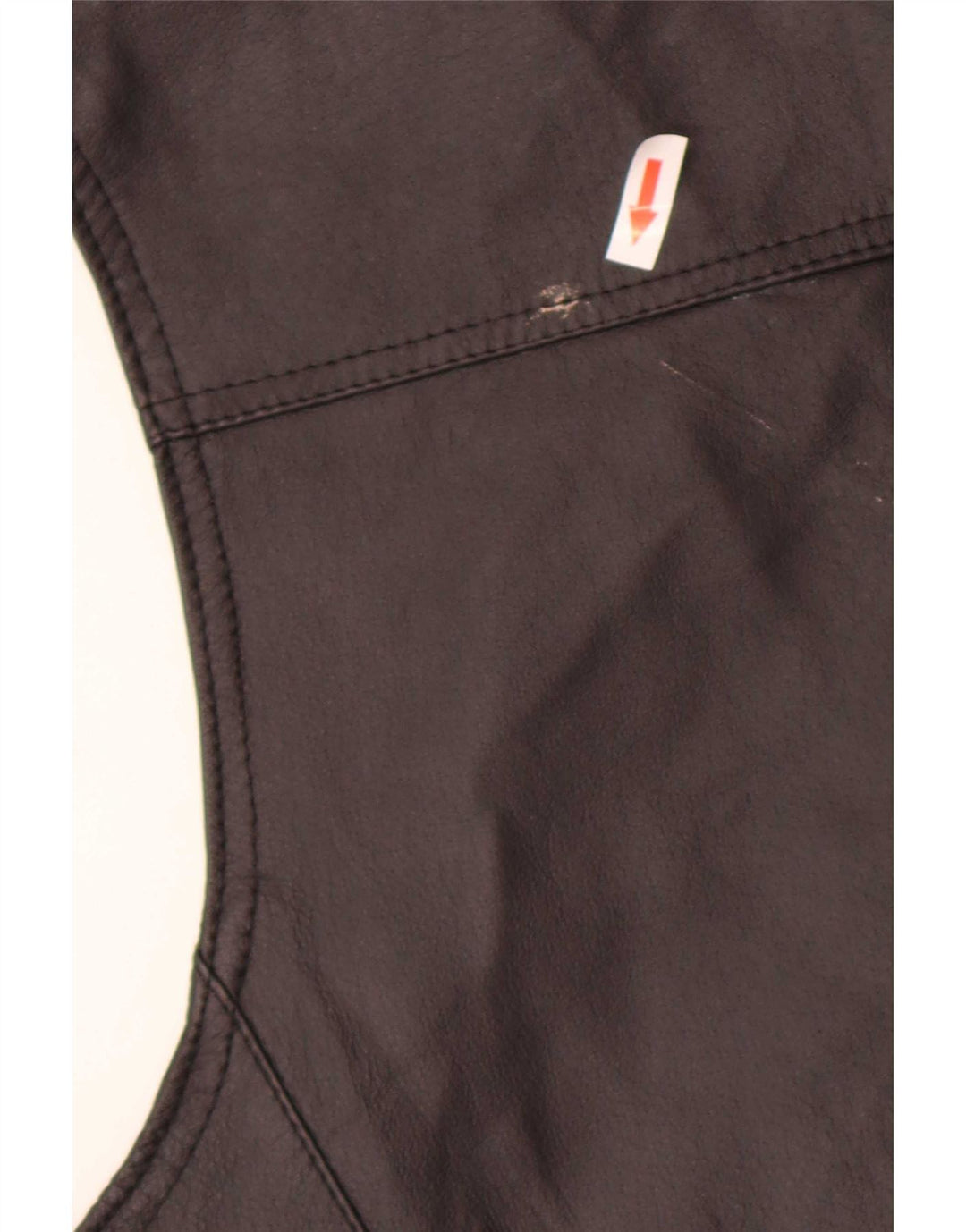 Colete de couro masculino John F Gee grande preto