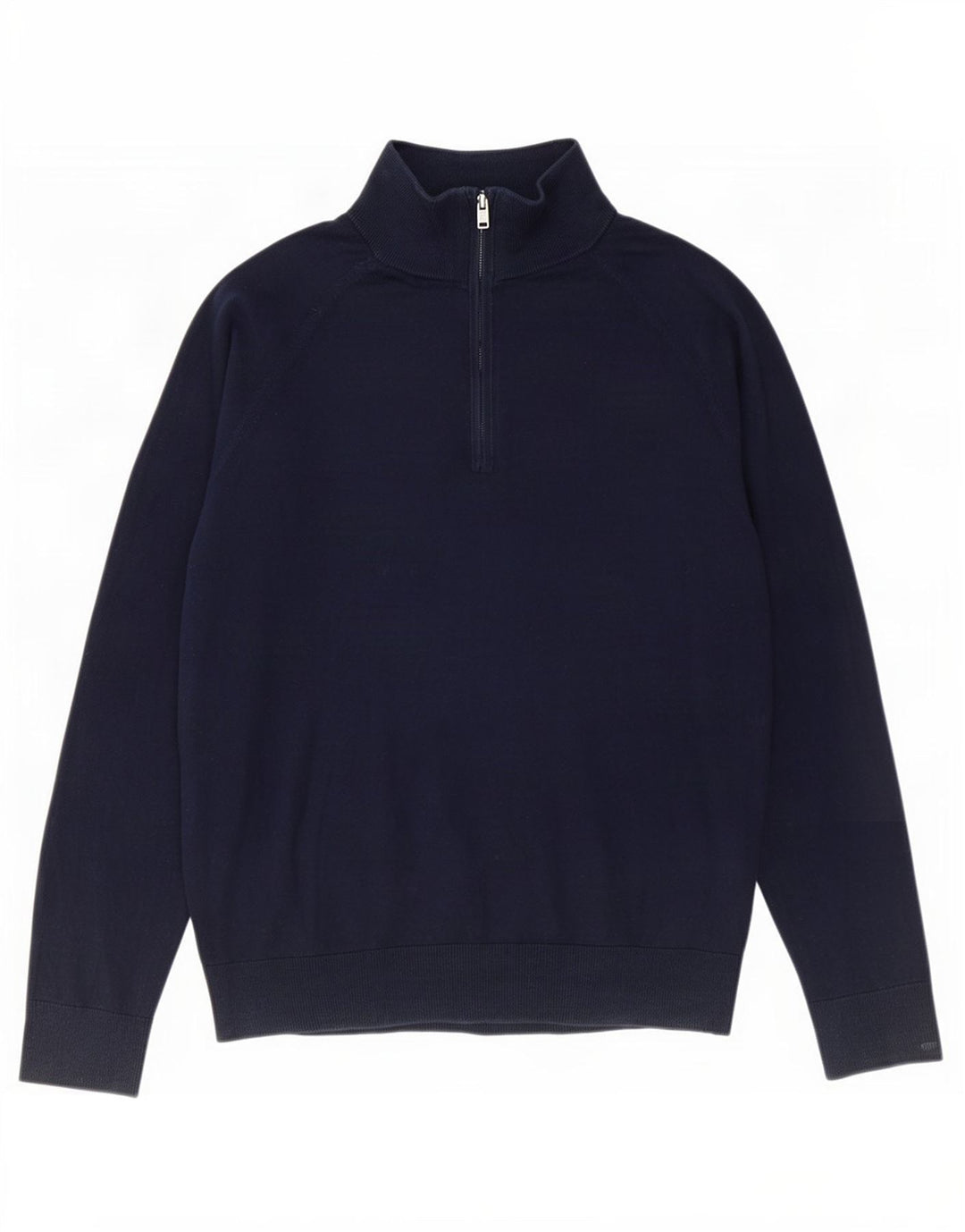 Suéter masculino Gap com zíper e gola alta de algodão azul marinho
