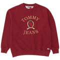 Tommy Hilfiger moletom gráfico masculino jumper médio algodão borgonha