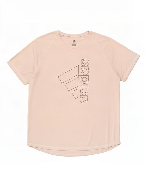 Camiseta feminina Adidas Aeroready Graphic Top UK 24/26 2XL Cinza Poliéster