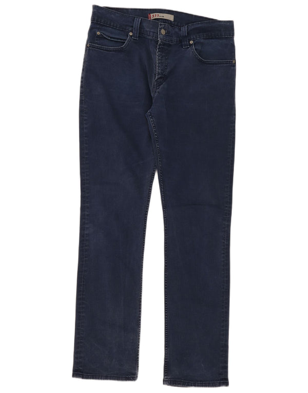 Calça jeans feminina Levi's 511 Slim W36 L34 azul marinho algodão