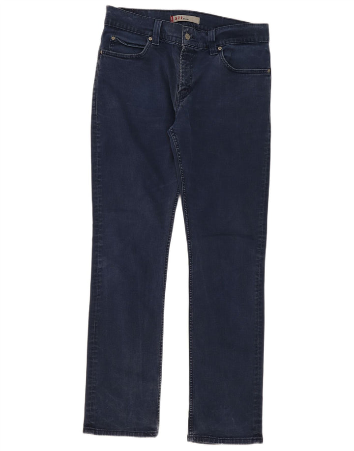 Calça jeans feminina Levi's 511 Slim W36 L34 azul marinho algodão