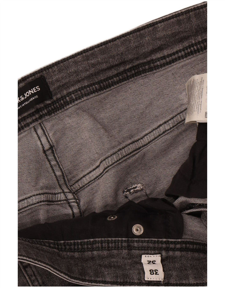 Jeans masculinos Jack & Jones Slim W38 L32 algodão cinza