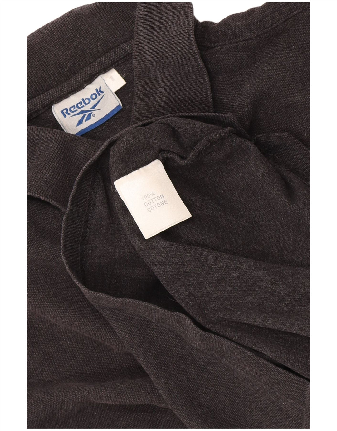 Camisa polo masculina Reebok pequena algodão preto