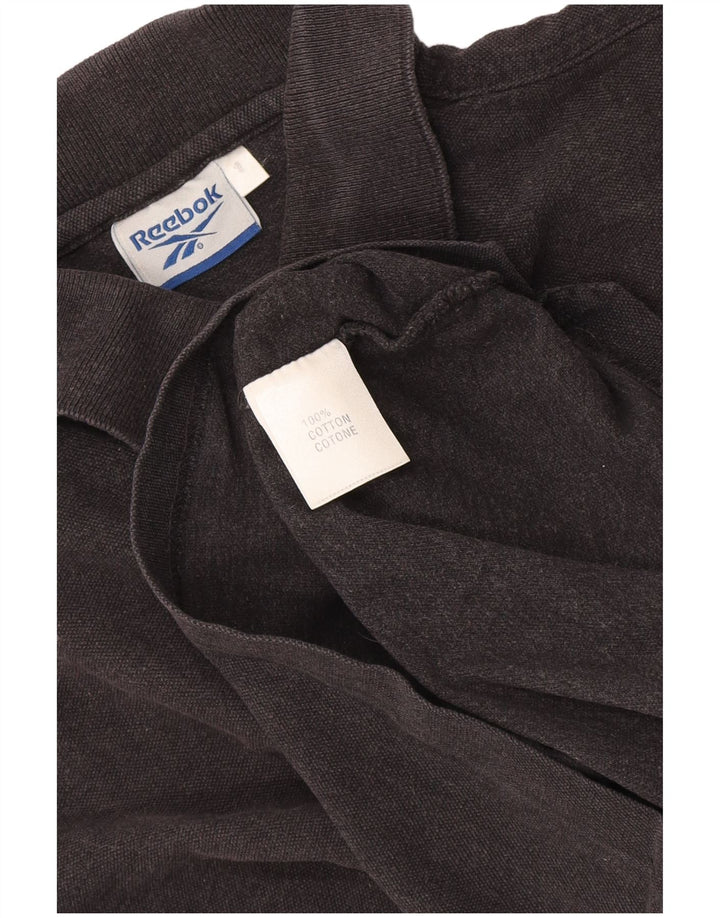Camisa polo masculina Reebok pequena algodão preto
