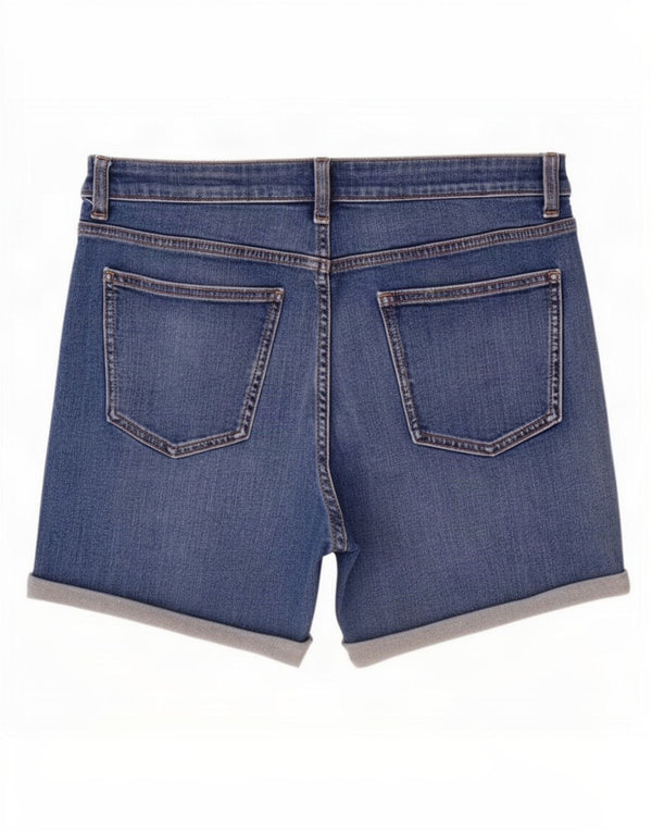Shorts jeans feminino Marks & Spencer Boyfriend UK 12 médio W30 algodão azul