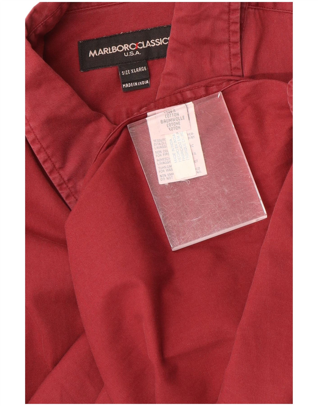 Camisa masculina Marlboro Classics XL algodão Borgonha