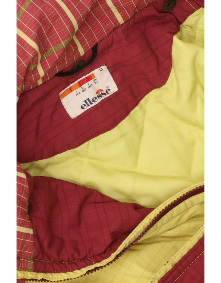 Jaqueta corta-vento feminina Ellesse com capuz Reino Unido 12 bloco colorido amarelo médio