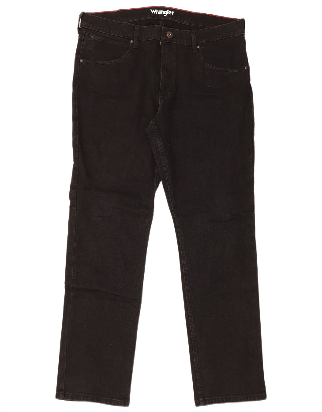 Wrangler feminino regular reto jeans W36 L32 algodão preto