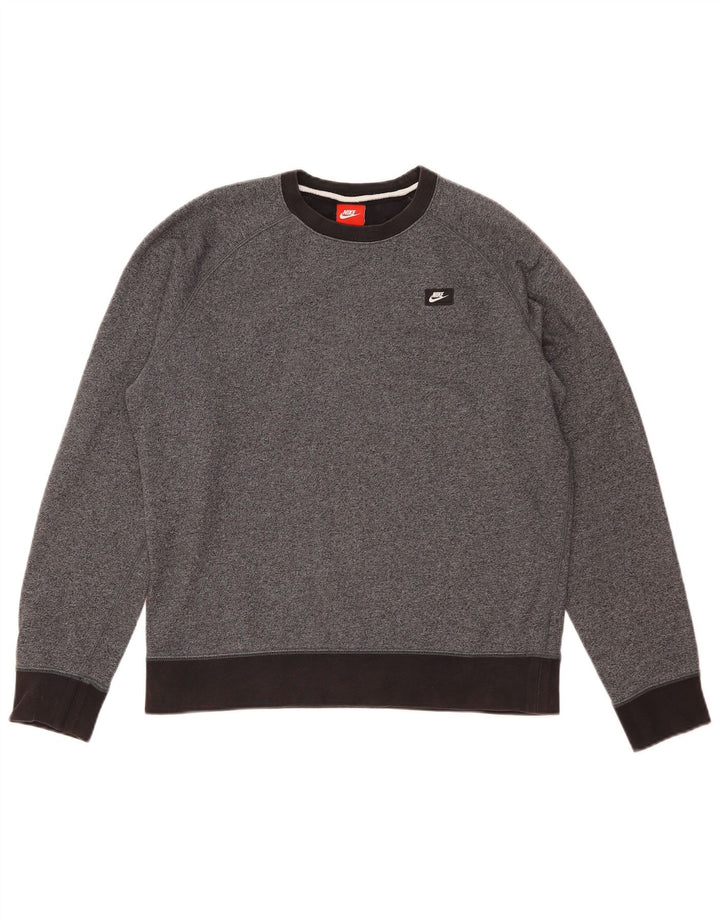 Nike Mens Moletom Jumper Médio Algodão Cinza
