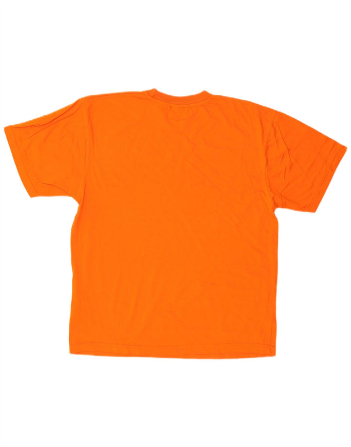 Camiseta masculina gráfica FILA Top médio algodão laranja