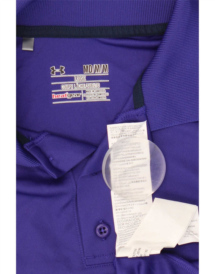 Camisa polo masculina Under Armour Heat Gear poliéster azul médio