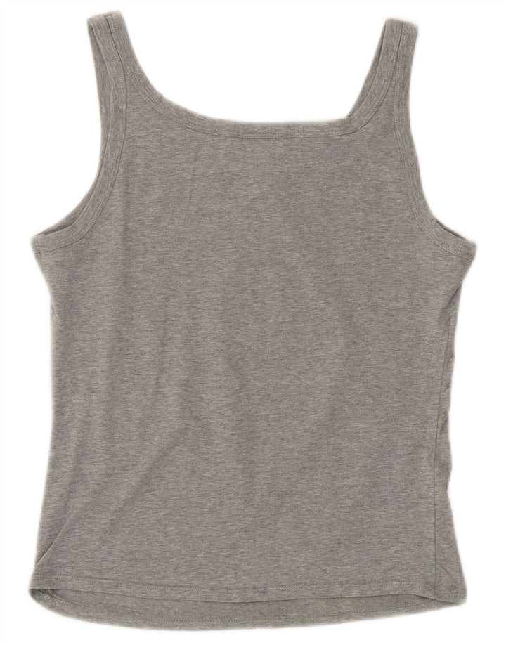 Richmond Womens Crop Graphic Vest Top UK 10 Pequeno Cinza