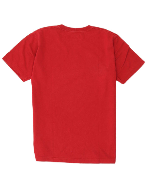 Carhartt Camiseta masculina gráfica top pequeno algodão vermelho
