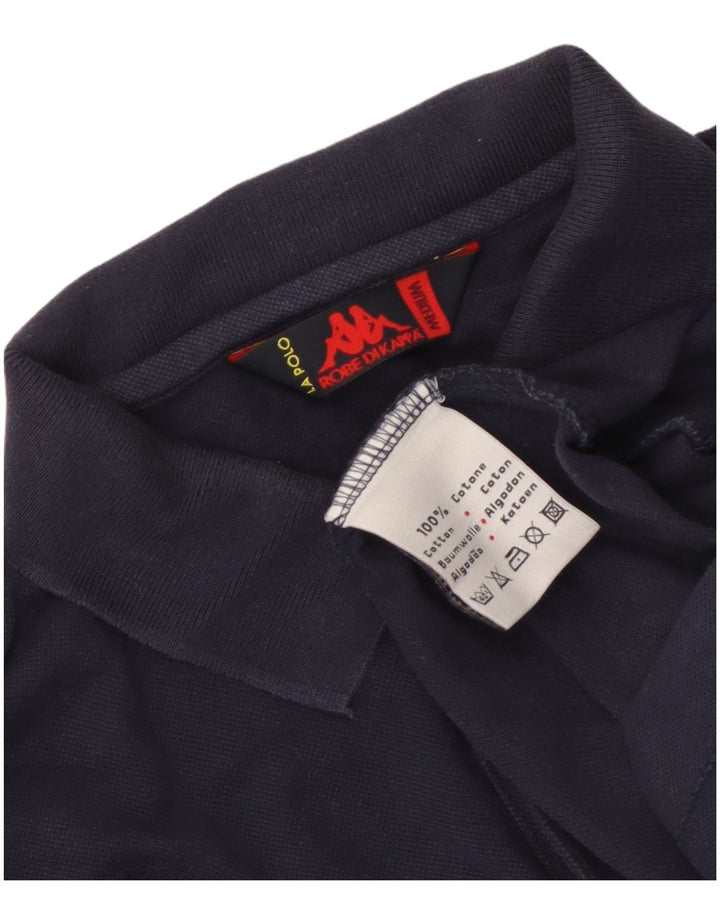 Camisa polo masculina Kappa de algodão azul marinho médio