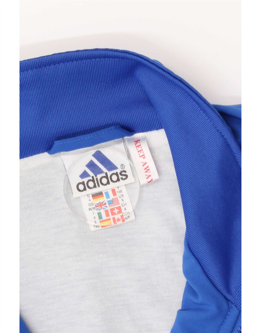 Adidas Mens Tracksuit Top Jacket UK 36/38 Pequeno Azul