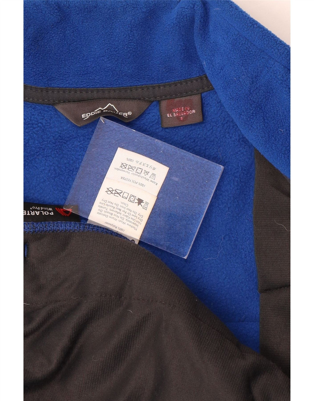 EDDIE BAUER Mens Fleece Gilet UK 36 pequeno azul Colourblock poliéster