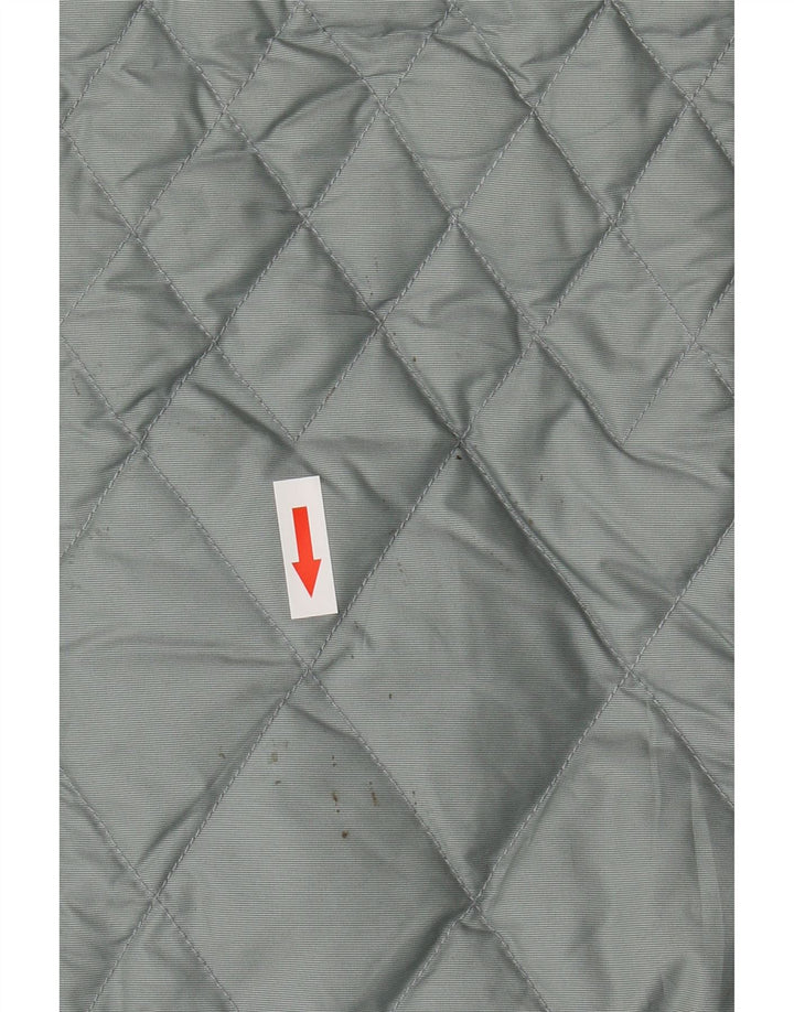 Colete acolchoado feminino Eddie Bauer UK 16 grande poliéster azul