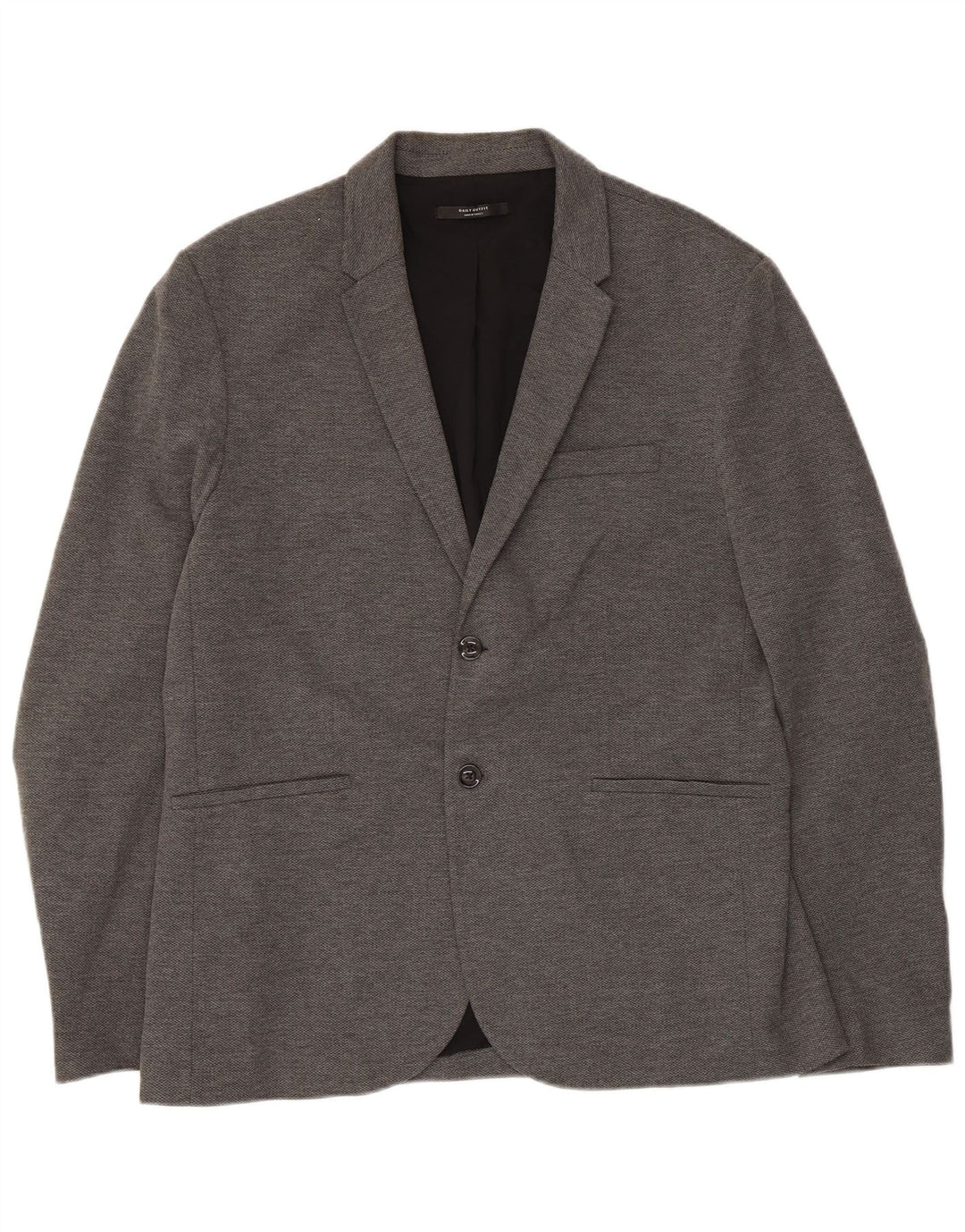 Jaqueta blazer masculina vintage com 2 botões Reino Unido 38 algodão cinza médio