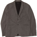 Jaqueta blazer masculina vintage com 2 botões Reino Unido 38 algodão cinza médio