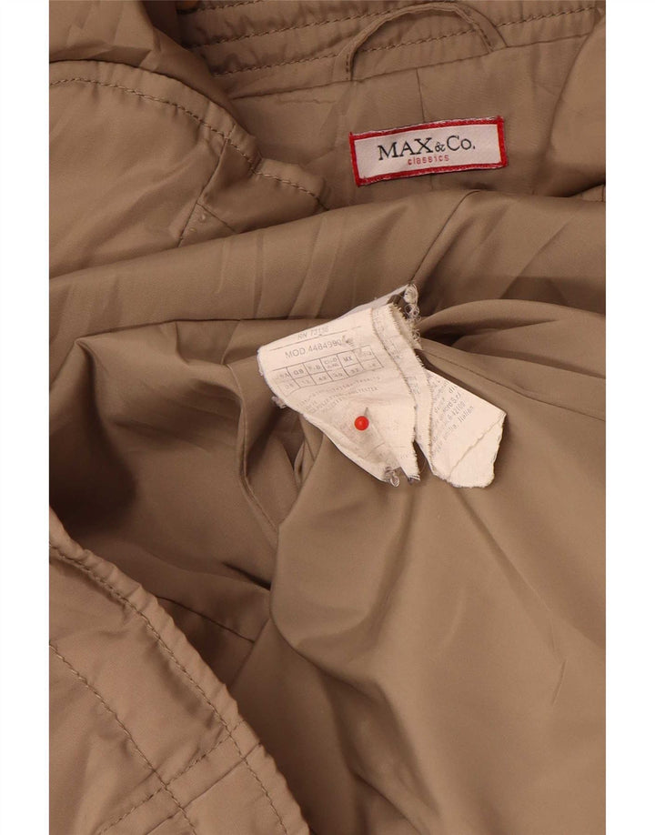 Jaqueta acolchoada feminina Max & Co. UK 12 Médio Bege Poliéster Clássico