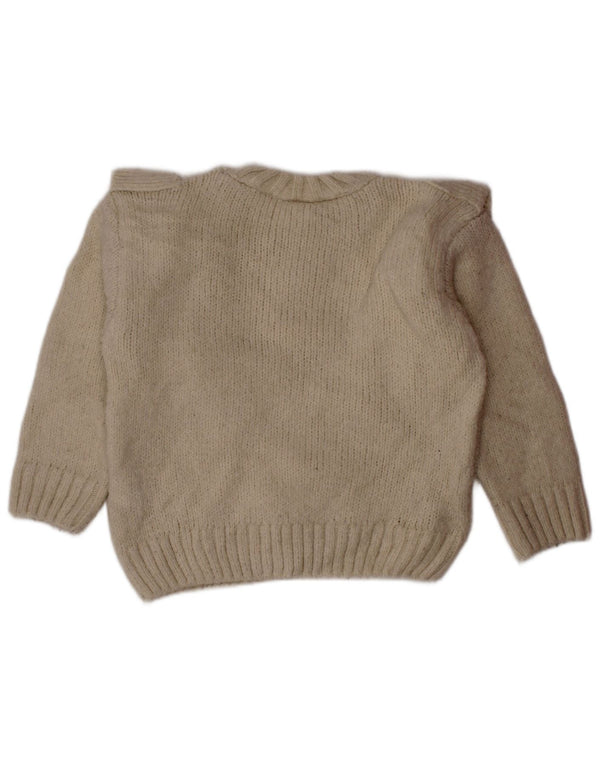 Suéter ZARA para bebês meninas com gola redonda, 18 a 24 meses, branco