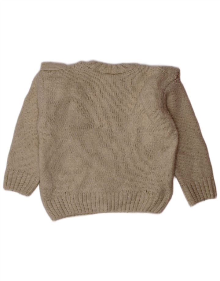 Suéter ZARA para bebês meninas com gola redonda, 18 a 24 meses, branco