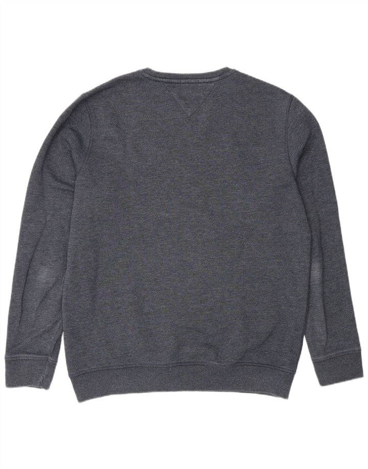 Tommy Hilfiger moletom masculino regular fit jumper grande algodão azul marinho