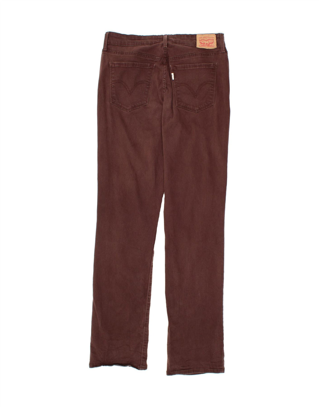 LEVI'S Womens 505 Straight Jeans W28 L31 Burgundy Cotton Vintage Levi's and Second-Hand Levi's from Messina Hembry 