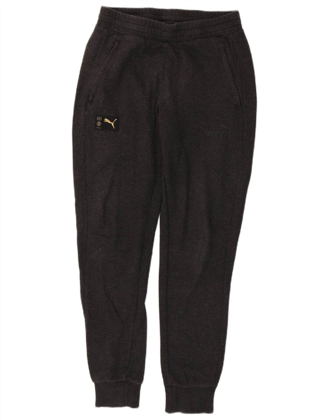 Calça de treino masculina PUMA joggers algodão cinza médio