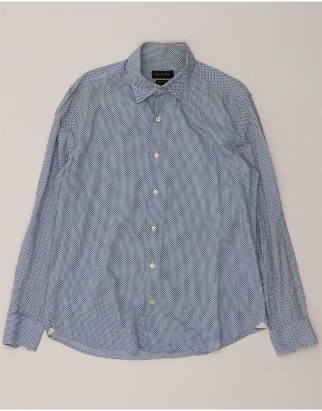 Camisa masculina Massimo Dutti tamanho 43 grande azul manchado