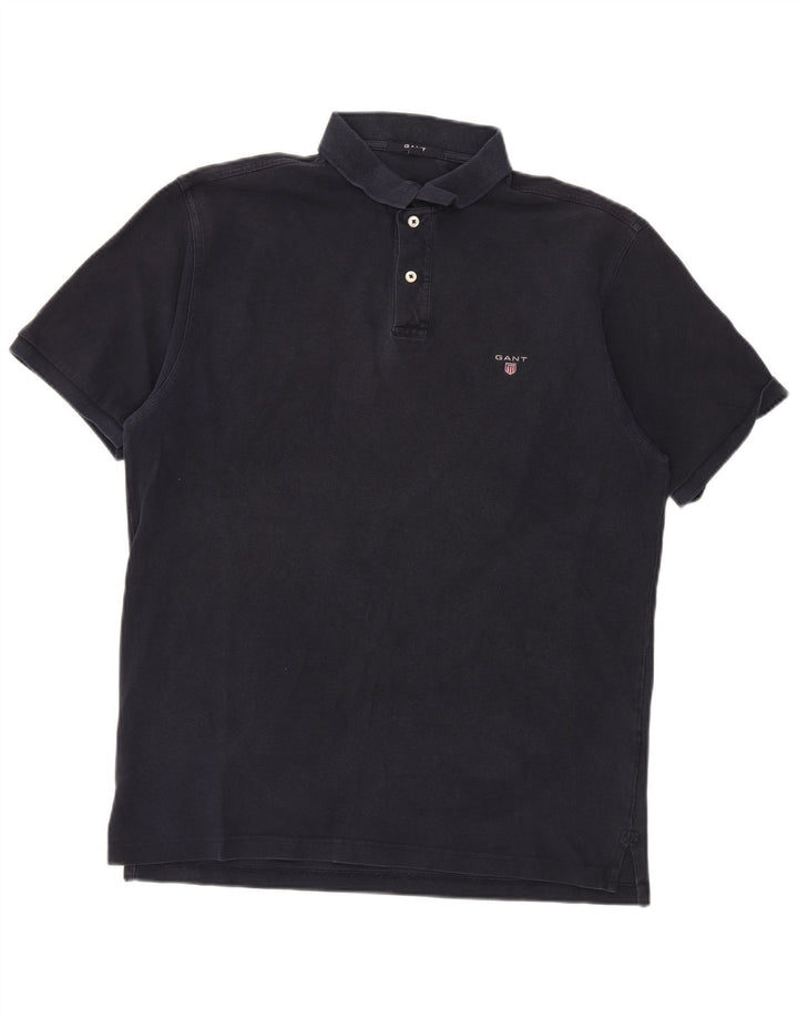 Camisa polo masculina Gant XL azul marinho algodão