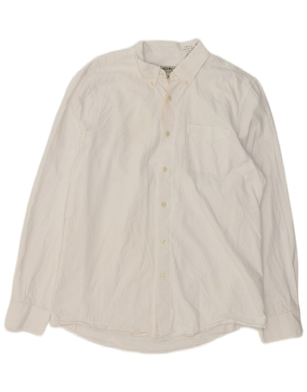 Camisa masculina Jack Wills médio algodão branco
