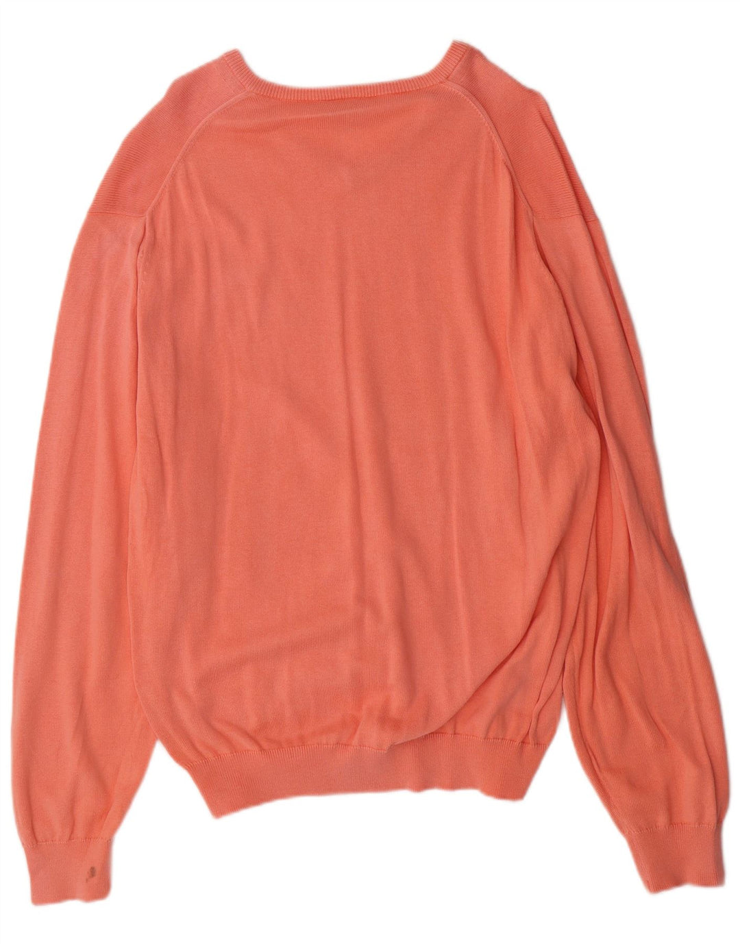 Suéter masculino LACOSTE com decote em V tamanho 4 laranja médio