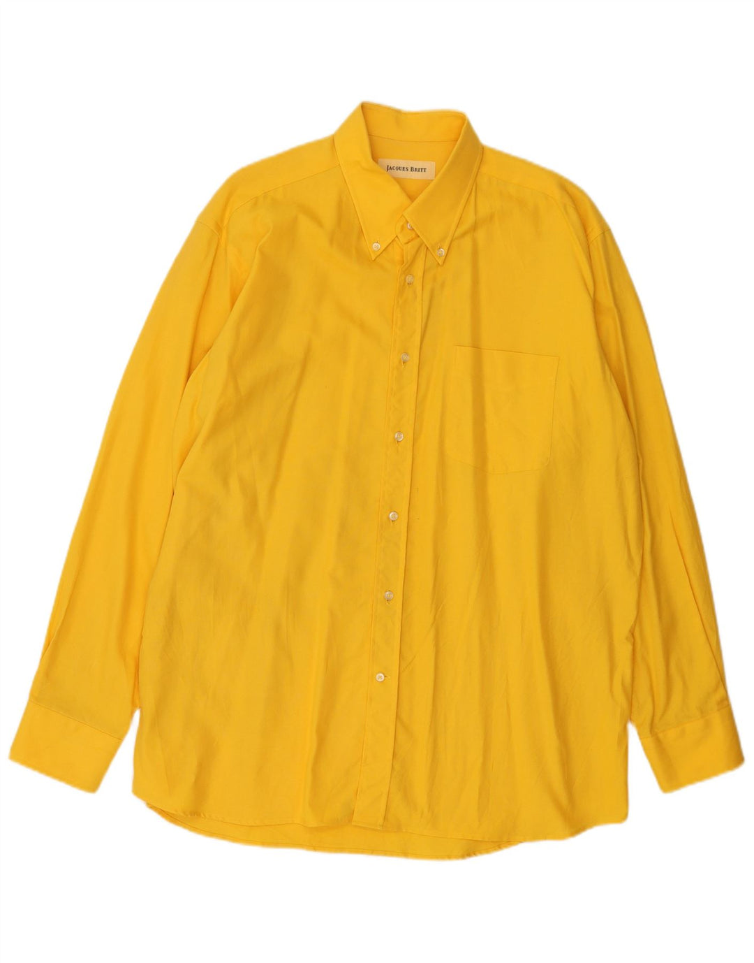 Camisa masculina Jacque Britt tamanho 44 XL algodão amarelo
